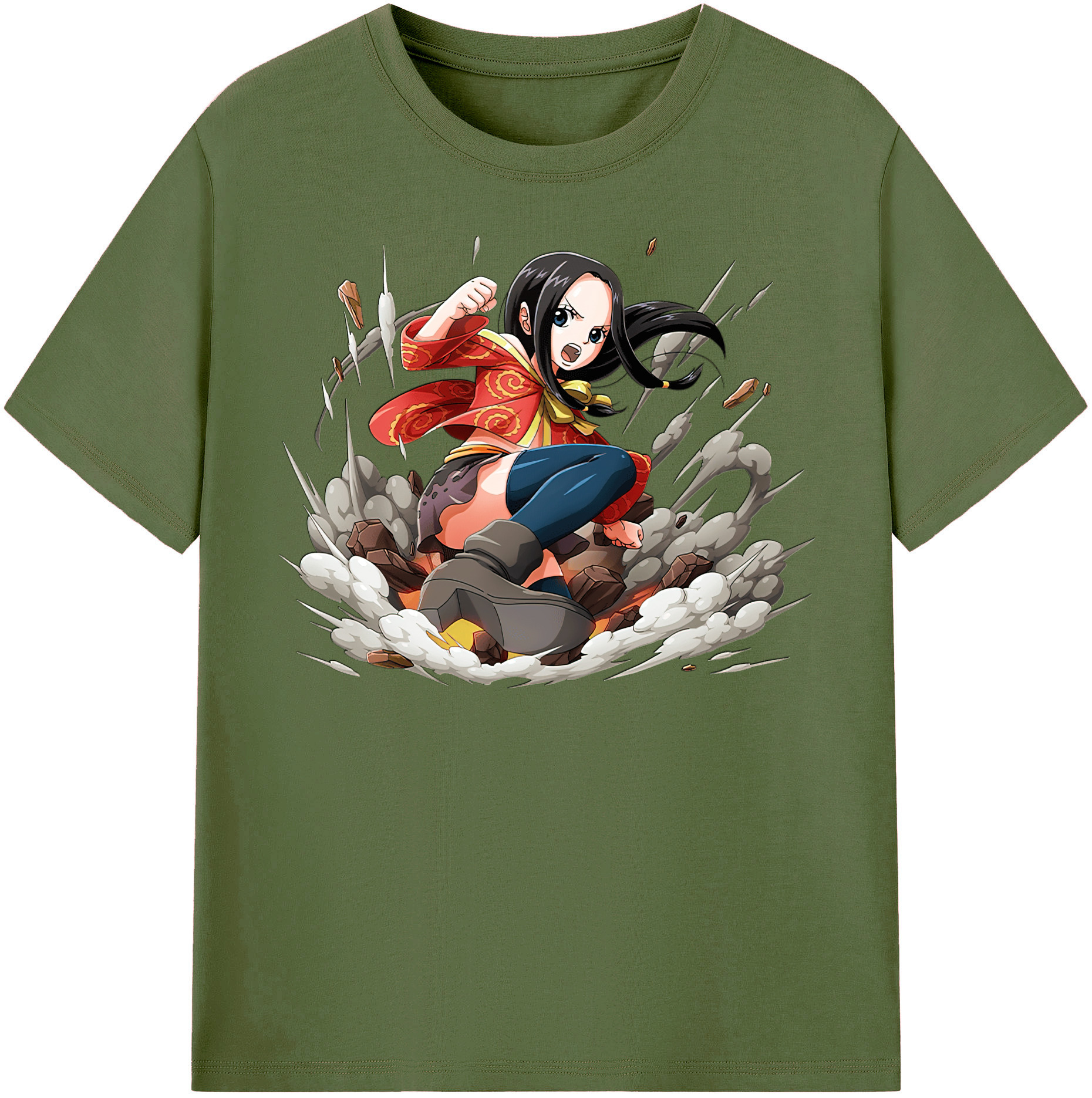 ワンピース ボア・ハンコック ONE PIECE Boa·Hancock 綿100％半袖Tシャツ（フロントプリント）